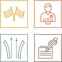 Flag and Candidate Icon vector