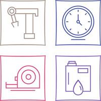 Robotic Arm and Clock Icon vector