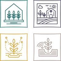 Farm House and Nature Icon vector