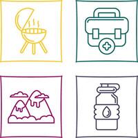 Bbq and First Aid Icon vector