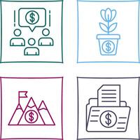 Growth and Money Icon vector