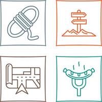 Direction and Rope Icon vector