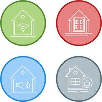 Smart Home and Window Icon vector