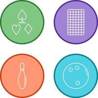 card suits and card backward Icon vector