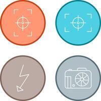 focus vertical and focus horizontal Icon vector