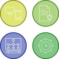 devices and private document Icon vector