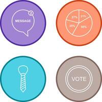 Message Bubbles and Pie Chart Icon vector