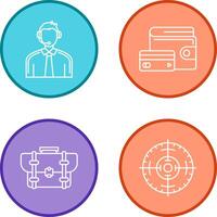 Customer Support and Wallet Icon vector