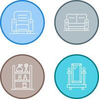 Armchair and Sofa Icon vector