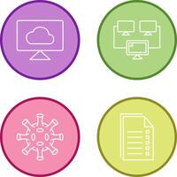 Cloud Systems and Connected Icon vector