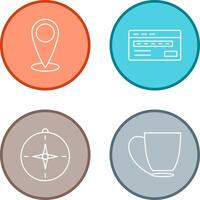 location and credit card Icon vector