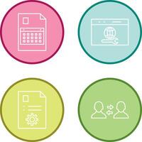 content planning and web support Icon vector