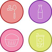 sugar and Milk bottle Icon vector