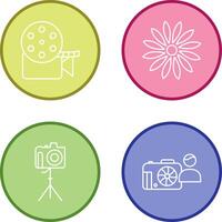 reel and flower Icon vector