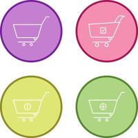 empty cart and confirm order Icon vector