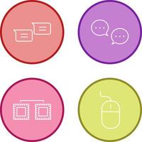 messages and conversation bubbles Icon vector