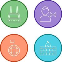 router and signal Icon vector