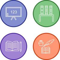 Classroom Board and Bookstand Icon vector