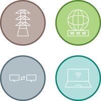 tower and world wide web Icon vector
