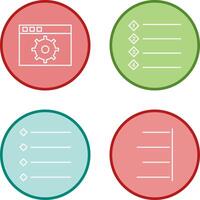 settings and numbered lists Icon vector
