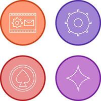 Blogging Service and Setting Icon vector