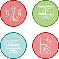 Data Security and Content Production Icon vector