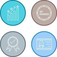 Reputation Management and QC Passed Icon vector