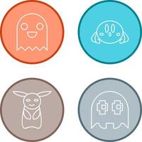 Game Character and VGame Charcter Icon vector