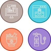 Online store and Locatation Icon vector