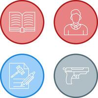 Book and Judge Icon vector