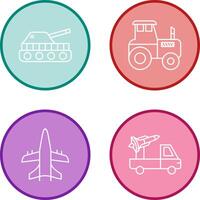 Tank and Tractor Icon vector