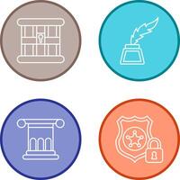 Jail and Inkwell Icon vector