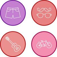 Hipster Style and Shorts Icon vector