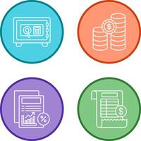 Safe Box and COINS Icon vector