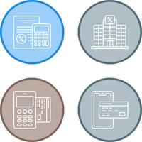 Tax and Building Icon vector