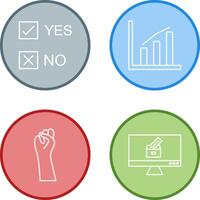 Yes No Option and Statistics Icon vector