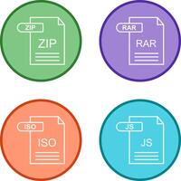 ZIP and RAR Icon vector