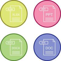 XLSX and PPT Icon vector