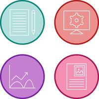 write feedback and computer settings Icon vector
