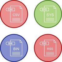 CSV and SYS Icon vector