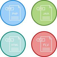 PHP and Java Icon vector