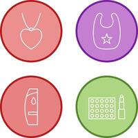 Locket and Bib Icon vector