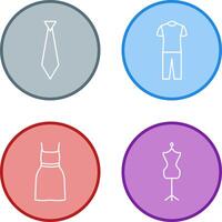 Tie and Pyjamas Icon vector