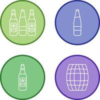 cerveza botellas y alcohol icono vector