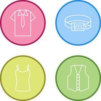 Shirt and Tie and Belt Icon vector