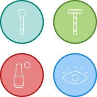 Brush and Razor Icon vector