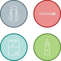 Toothbrush and Hair Icon vector