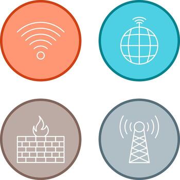 señal en usuario y global señales icono vector