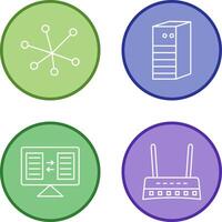 Internet and Server Network Icon vector