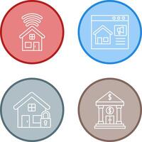 Smart house and Marketing Icon vector